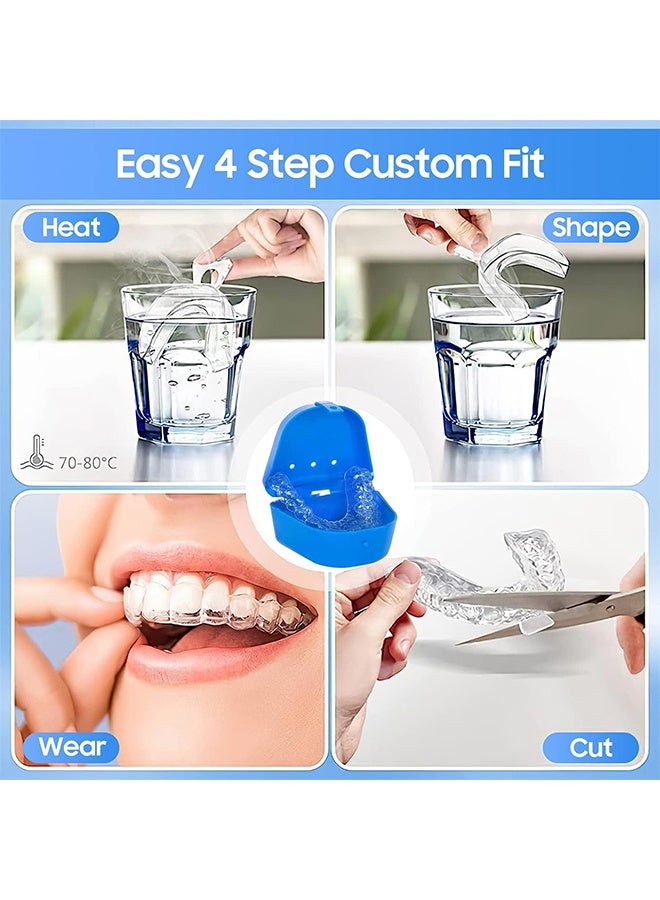 JS 4 Pack Moldable Mouth Guards for Teeth Grinding – Night Guard for Clenching with Hygiene Case, Includes 2 Regular & 2 Heavy Duty Guards - Image 5