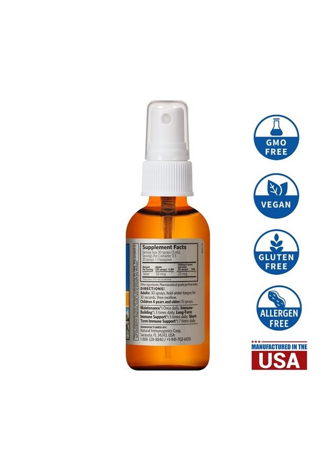 Sovereign Silver هيدروسول الفضة النشطة حيوياً لدعم المناعة - 10 جزء في المليون، 2 أونصة (59 مل) - رذاذ ناعم - Image 4