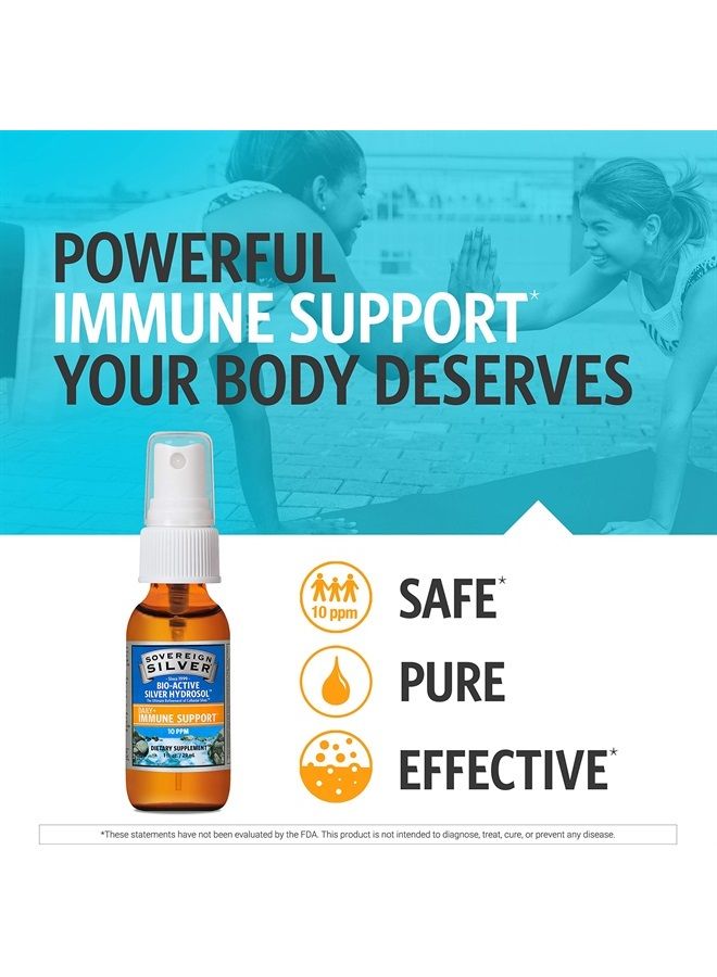 Sovereign Silver هيدروسول الفضة النشطة حيوياً لدعم المناعة - 10 جزء في المليون، 2 أونصة (59 مل) - رذاذ ناعم - Image 2