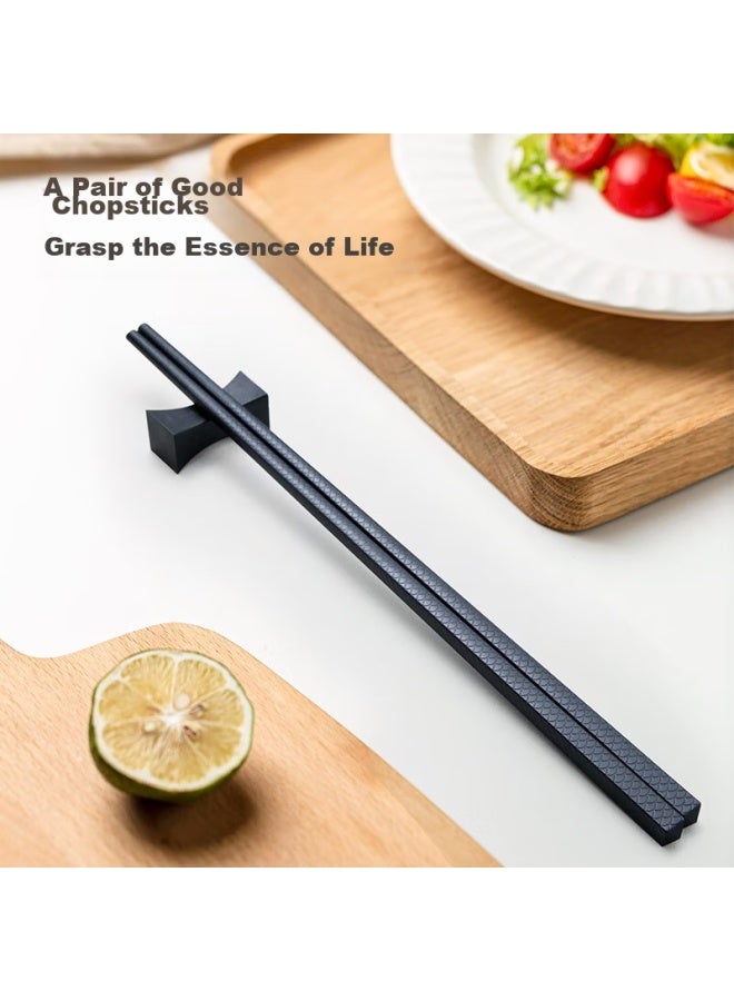 JD.com Jd Jingzao Alloy Chopsticks, High-quality Household Chopsticks, Heat-resistant Non-slip Chopsticks, Hotel-grade Chopsticks, 6 Pairs - Image 5