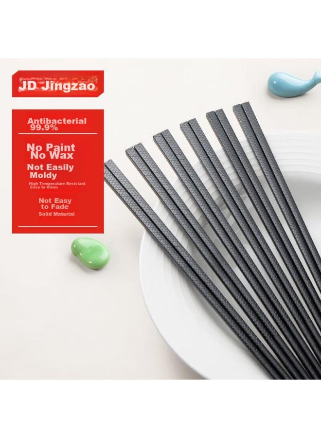 JD.com Jd Jingzao Alloy Chopsticks, High-quality Household Chopsticks, Heat-resistant Non-slip Chopsticks, Hotel-grade Chopsticks, 6 Pairs - Image 1