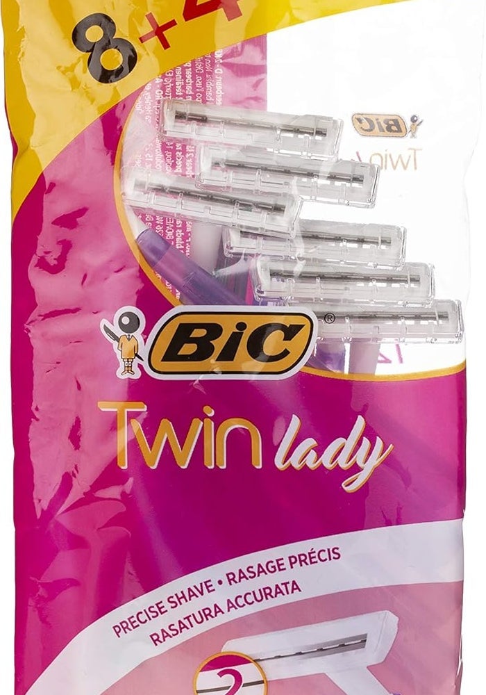 Bic Razor Twin Lady Pouch For Women - Pack Of 12 - Image 1