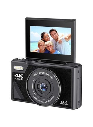 64MP Digital Camera for Photography & Video: 4K vlog camera for YouTube with 3-inch flip screen, 16x digital zoom digital camera as a giftc - pzsku/Z15813D8F73735A1CE5BBZ/45/_/1731403260/ce5a2155-89ad-4f04-92bc-df2814e612e9