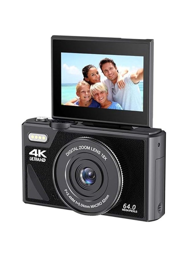 General - 64MP Digital Camera for Photography & Video: 4K vlog camera for YouTube with 3-inch flip screen, 16x digital zoom digital camera as a gift - Image 1