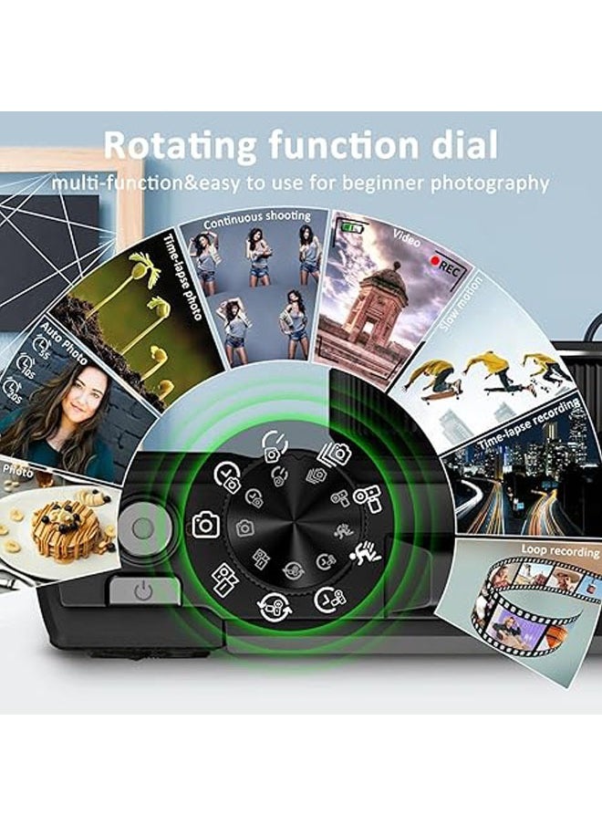 General - 64MP Digital Camera for Photography & Video: 4K vlog camera for YouTube with 3-inch flip screen, 16x digital zoom digital camera as a gift - Image 1