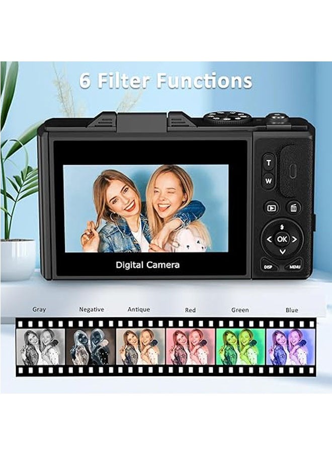 General - 64MP Digital Camera for Photography & Video: 4K vlog camera for YouTube with 3-inch flip screen, 16x digital zoom digital camera as a gift - Image 1