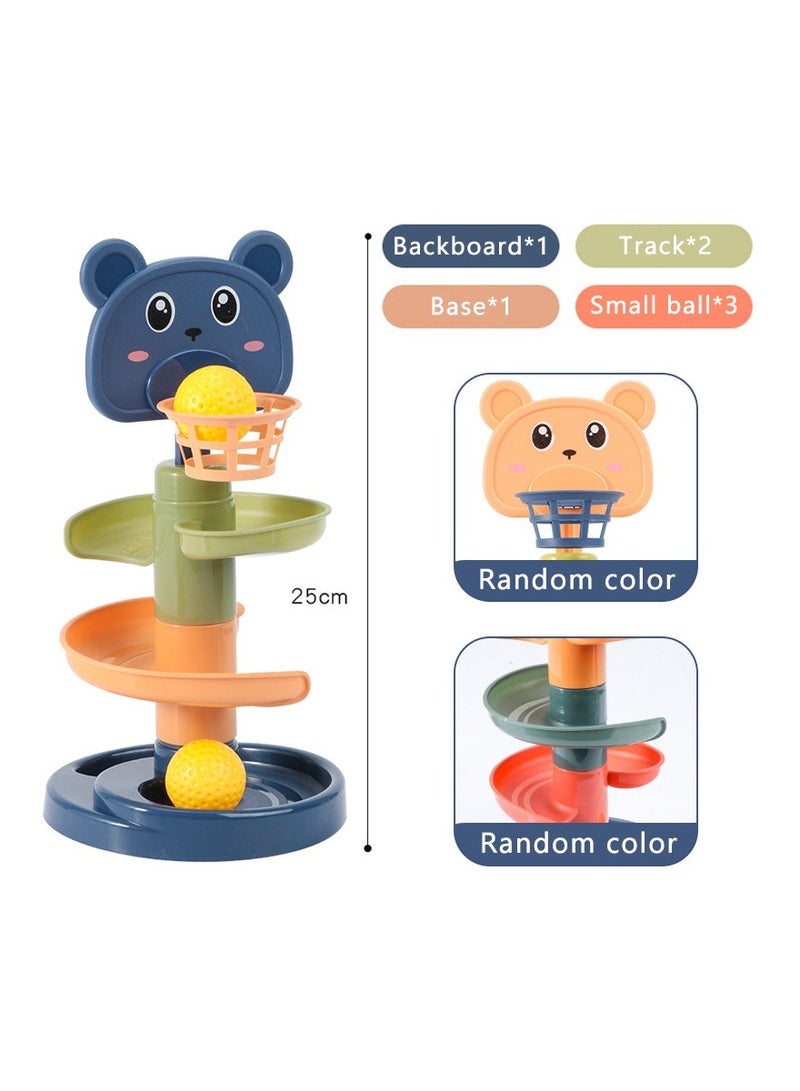 3 Layers Baby Toys Rolling Ball Pile Tower Early Educational Toy For Babies Rotating Track Educational Baby Gift Stacking Toy For Kids - Image 1