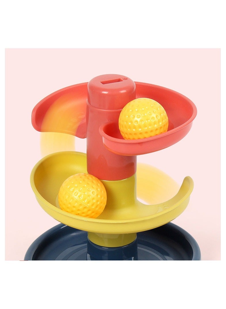 3 Layers Baby Toys Rolling Ball Pile Tower Early Educational Toy For Babies Rotating Track Educational Baby Gift Stacking Toy For Kids - Image 4
