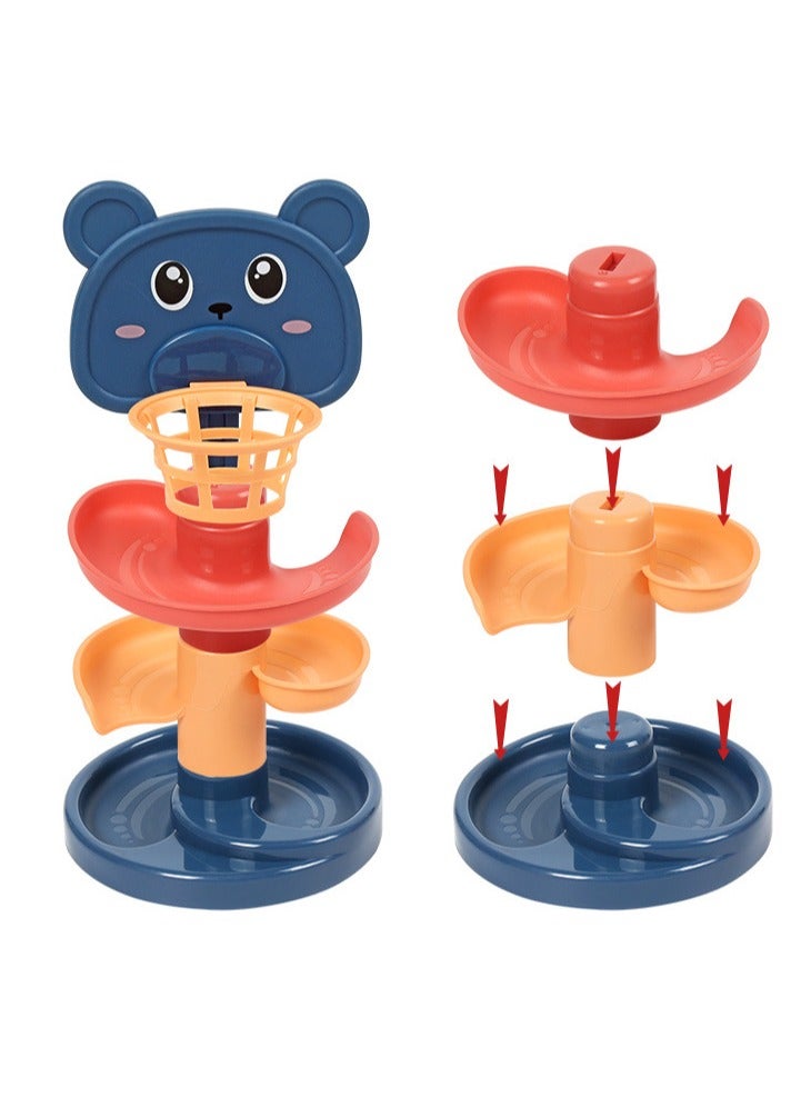 3 Layers Baby Toys Rolling Ball Pile Tower Early Educational Toy For Babies Rotating Track Educational Baby Gift Stacking Toy For Kids - Image 2