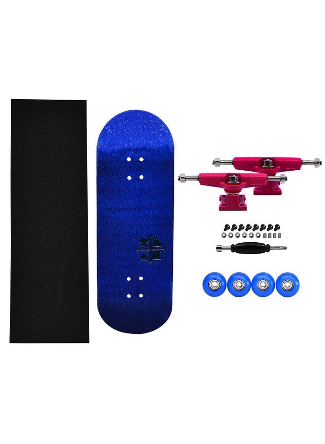 Teak Tuning Prolific Complete Fingerboard Pro Board Shape And Size Bearing Wheels And Trucks 32Mm X 97Mm Handmade Wooden Board The Bubble Gum Edition - Image 2