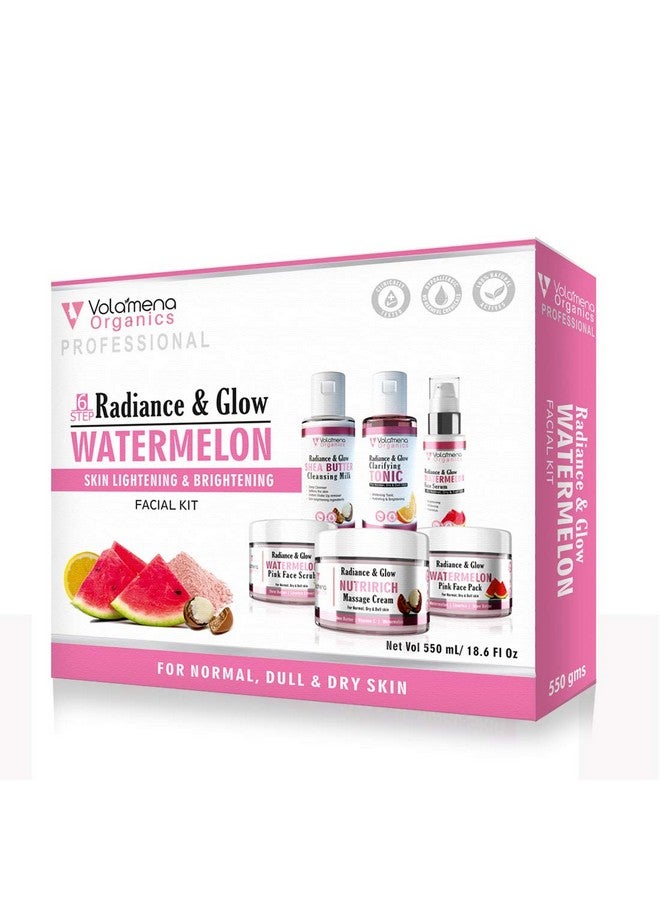 VOLAMENA WITH DEVICE Volamena Radiance Glow Watermelon 6 Steps Facial Kit For Women & Men For De Tan & Glowing Skin 550 gms - Image 1