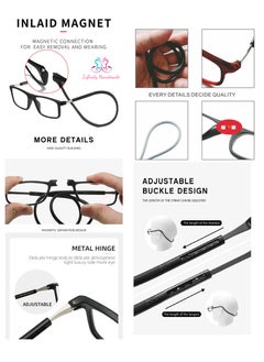 Portable Magnetic Reading Glasses for Unisex Reading Glasses with Magnet Hang on Neck, Presbyopia Glasses, Comes with a special eyeglasses case and a free cotton handkerchief, Exclusive from Seller INFINITY-HANDMADE Only - pzsku/Z1581532D85D27997933EZ/45/_/1733690953/69de3e61-eb4a-4b34-b157-336813b77d08