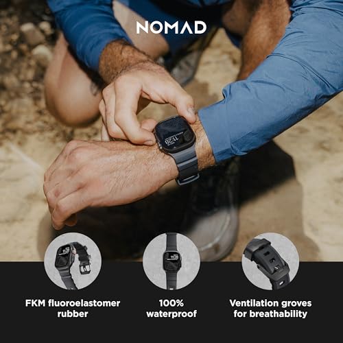 NOMAD Sport Band Rocky Point Dark Storm Gray for Apple Watch - 45/49mm Apple Watch Band with Black Titanium Hardware, Adventurous Rugged for Men and Women - Image 2