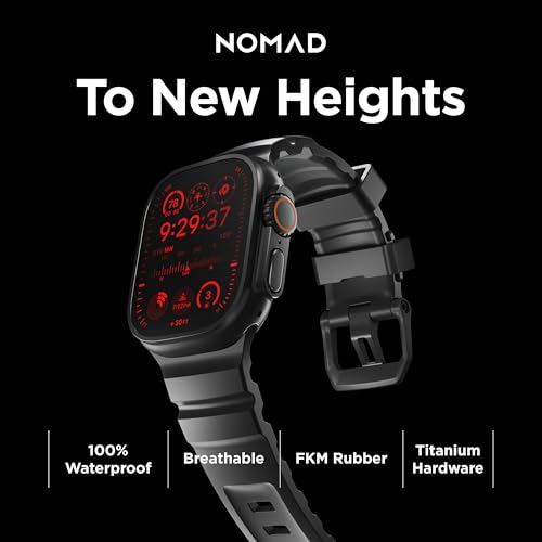 NOMAD Sport Band Rocky Point Dark Storm Gray for Apple Watch - 45/49mm Apple Watch Band with Black Titanium Hardware, Adventurous Rugged for Men and Women - Image 4