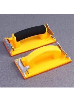 ATIMUNA ATIMUNA Professional Handle Sander with Sponge Holder Manual Detail Sanders Tool with Soft Grip Handle for Precise Finishing Yellow  - Image 2