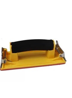 ATIMUNA ATIMUNA Professional Handle Sander with Sponge Holder Manual Detail Sanders Tool with Soft Grip Handle for Precise Finishing Yellow  - Image 3