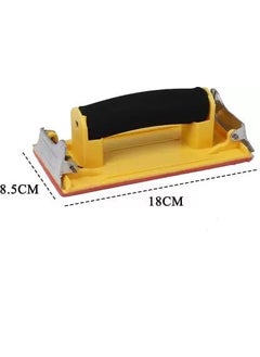 ATIMUNA ATIMUNA Professional Handle Sander with Sponge Holder Manual Detail Sanders Tool with Soft Grip Handle for Precise Finishing Yellow  - Image 5