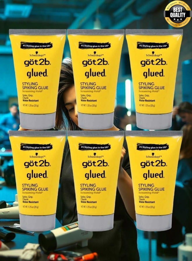 جوت تو بي 6 قطع صمغ جوت 2 بي المقاوم للماء لتصفيف الشعر وعمل قصة السبايكي للجنسين 35 جرام - Image 1