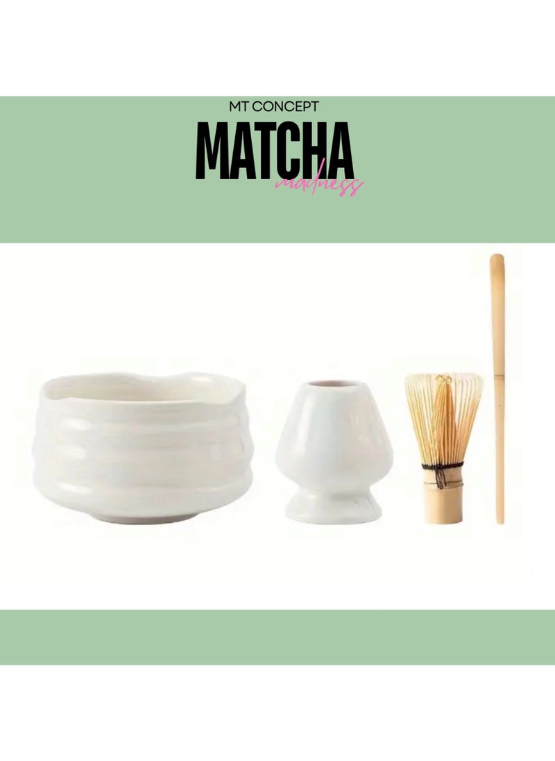 Matcha ceremony set in white color