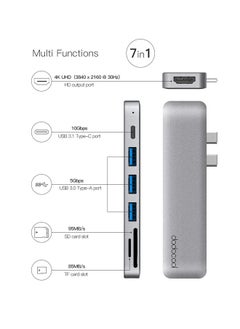 NIBEMINENT 7-In-1 Multiport Hub Grey  - Image 2