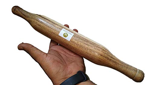 ARMAN SPOONS WOODEN GHATI BELAN ROLLER WOOD ROLLING PIN ROTI RUTI CHUPATTY MAKER BELAN THICKER ROLLER 2X2 HEIGHT ROYAL SPOONS - Image 1