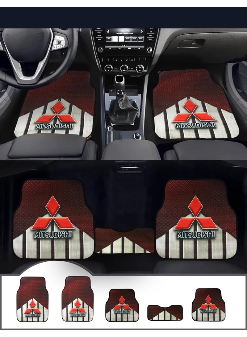 Universal Car Floor Mats Set 5 Pieces Compatible With Mitsubishi Vehicles Anti Slip Design Durable Easy To Clean Protects Interior From Dirt Dust Mud Water And Daily Spills Front Rear And Center Mats For Daily Use - Image 5