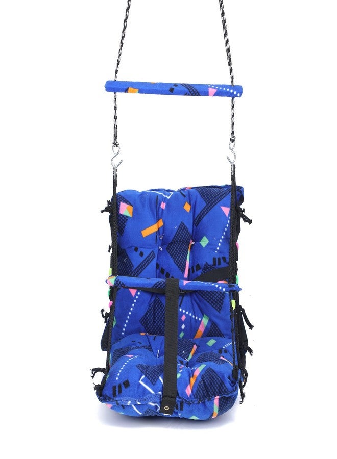 Sprointal® Swing for Kids, Baby Swing Chair Cotton Children Folding and Washable 1-5 Years Swing with Safety Belt,Home and Garden Jhula for Babies |Swing for Kids|Hanging Cradle (Blue Triangle) - Image 3