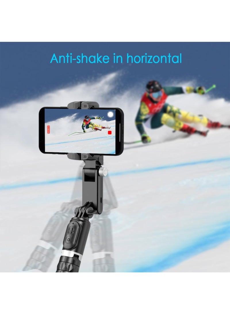 AROAQ Selfie Stick Gimbal Stabilizer Light Weight Auto Balance 1-Axis Stabilizer For Smartphones With 360° Face Tracking Tiktok Vlog Youtuber Live Video Recording - Image 3