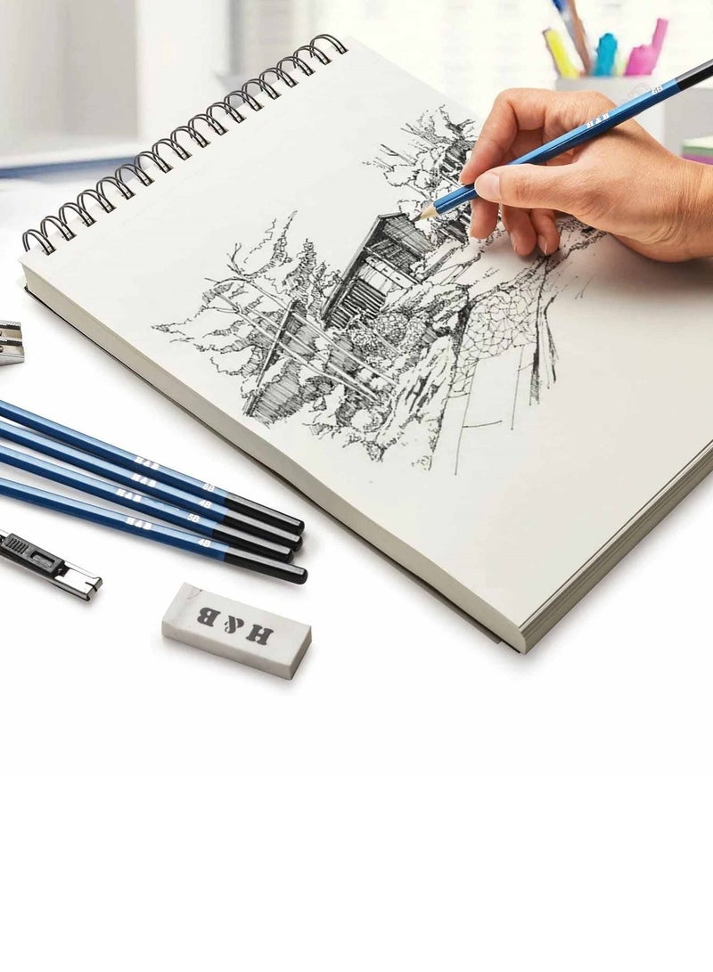 ATKET A3 Size Top Spiral Sketch Pad 24 Sheets 160gsm Thickness - Image 3
