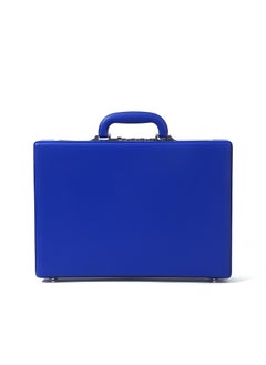 Freegallops 14" Leather Doctor Lawyer Briefcase Leather Attache Blue  - Image 4