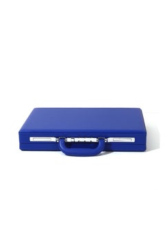 Freegallops 14" Leather Doctor Lawyer Briefcase Leather Attache Blue  - Image 3