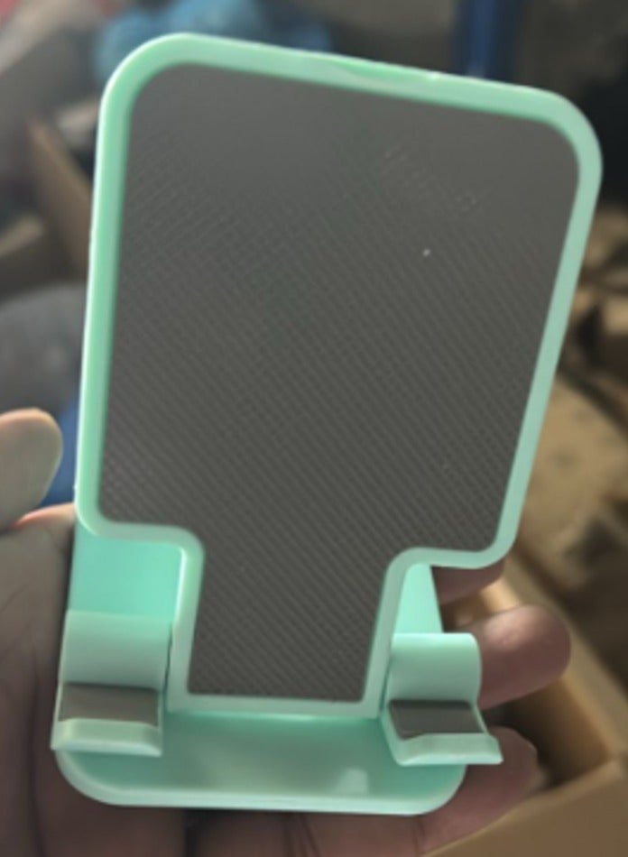 Foldable Adjustable Desktop Cell Phone Holder for Office, Anti-Slip for Most Size Phones and Tablets Green