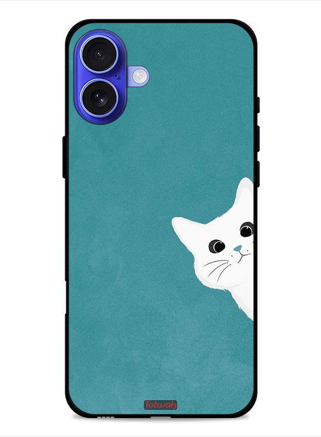Tolwak Apple iPhone 16 Protective Case Cover Cat Appearing - Image 1