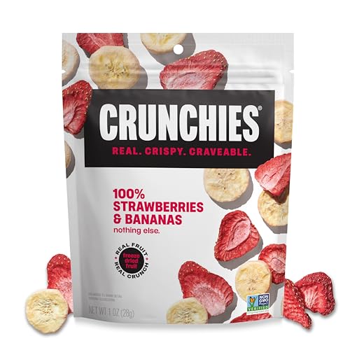 Crunchies Freeze-Dried Fruits, 100% All Natural Crispy Fruit, Non GMO and Kosher, Resealable Freeze Dried Fruit Snack Packs, Pack of 6 (Strawberry Banana) - Image 1