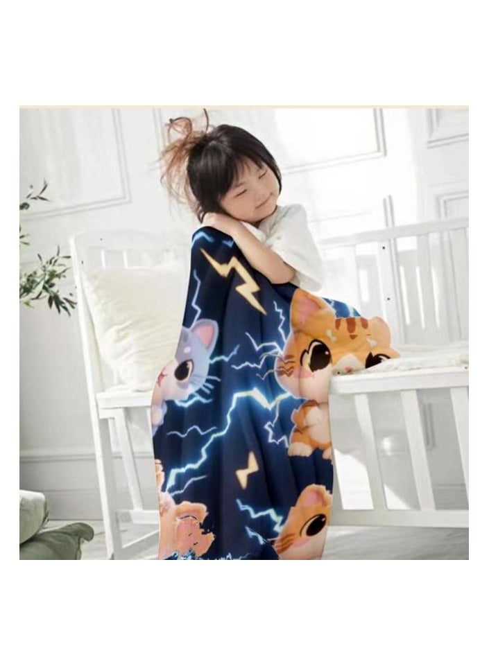 general Children's or student cartoon flannel thin blanket (warm and comfortable, suitable for sleep, games) 100cm*150cm - Image 1