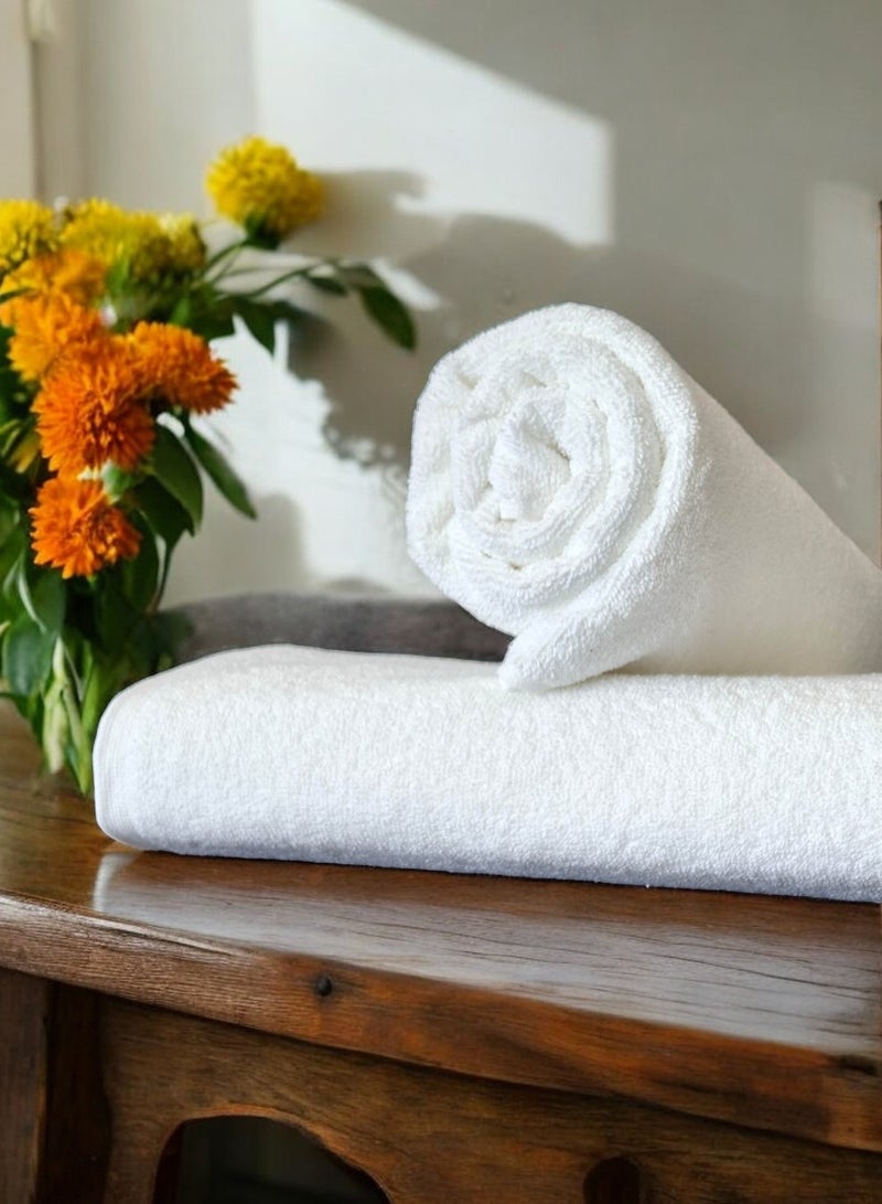 Banotex 6 white cotton towels 50x80 cm - Image 3