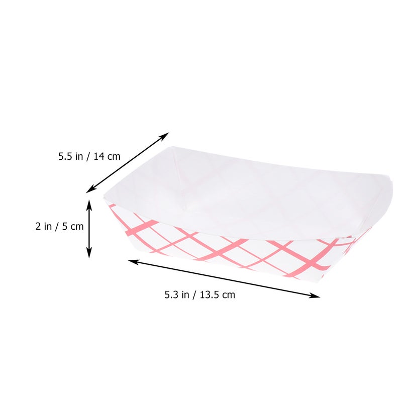 50pcs Portable Paper Coating Snack Open Oilproof Fries Chicken Case - Image 2