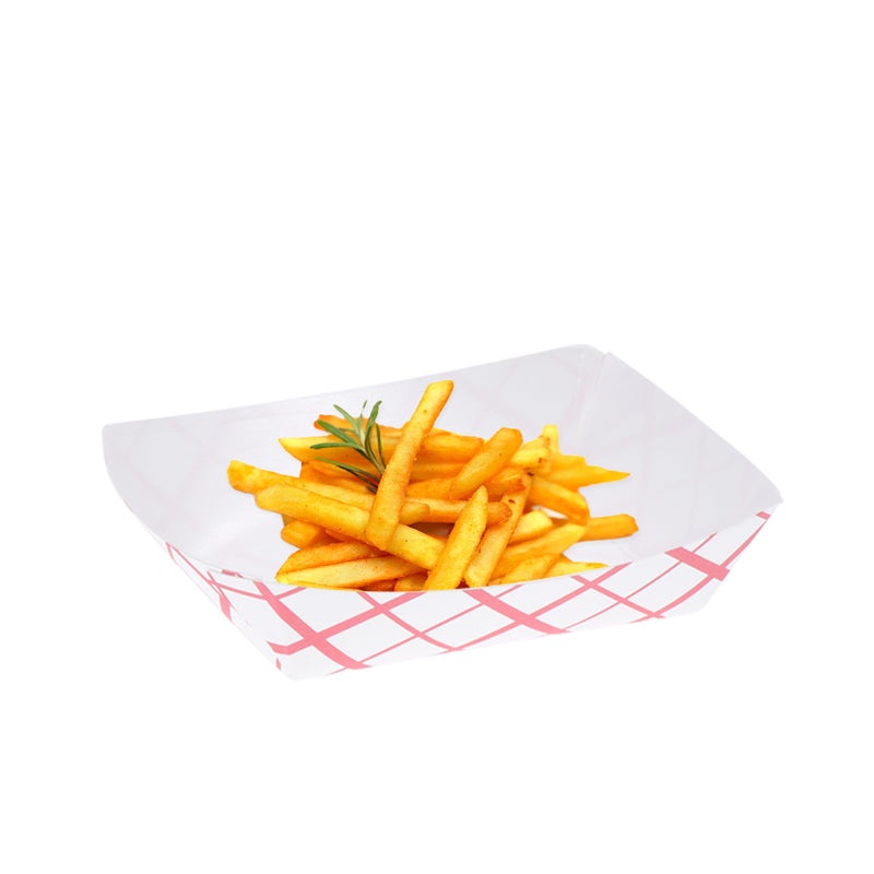 50pcs Portable Paper Coating Snack Open Oilproof Fries Chicken Case - Image 3