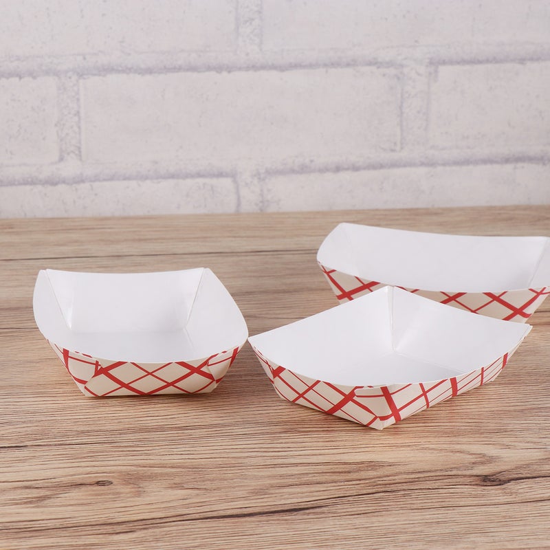 50pcs Portable Paper Coating Snack Open Oilproof Fries Chicken Case - Image 4