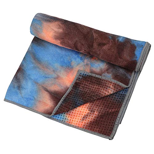 Pefi Yoga Towels , Non Slip Hot Yoga Towel Skidless Waffle Texture, 100% Absorbent Odorless Microfiber Yoga Blanket, Standard Sized 24 x72 in Mat Towel,for Hot Yoga, Bikram, Pilates ( Blue & Grey)…1 - Image 5