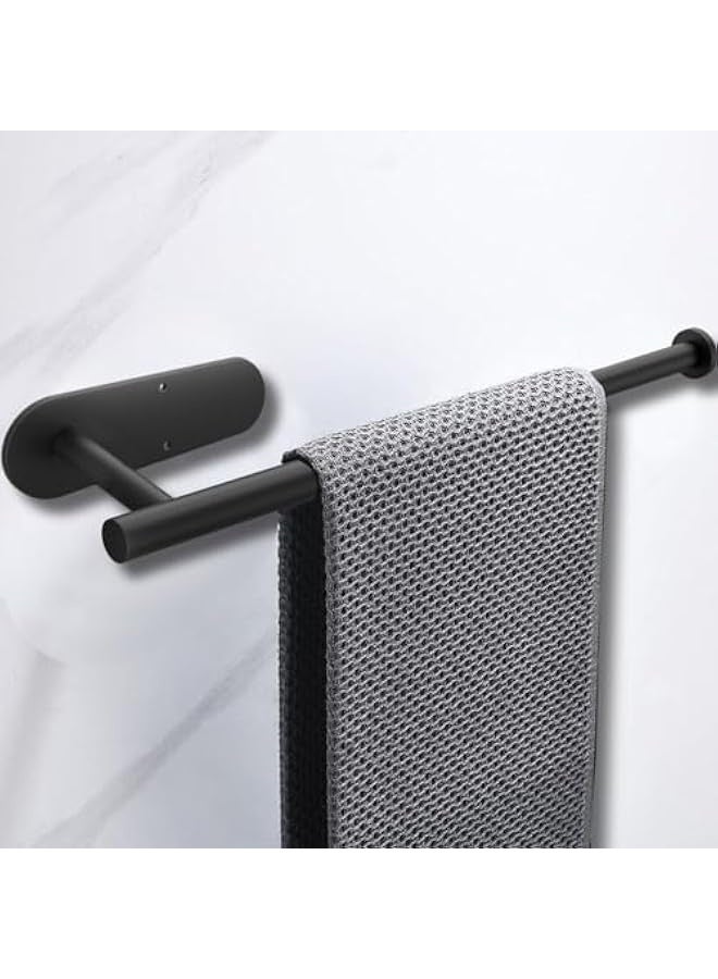 Black Self Adhesive Toilet Paper Holder Wall Mount 1 Pcs SUS304 Stainless Steel Toilet Roll Holder Adjustable 9in ~15in Hanging Paper Towel Holder for Bathroom Kitchen Under Cabinet Fridge - Image 4