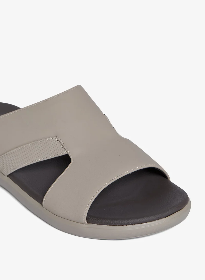 Geoomnii BEIGE Geoomnii Men’s Arabic Sandals – Comfortable Casual Leather Slide Sandals for Everyday Wear for Men | Best Price UAE