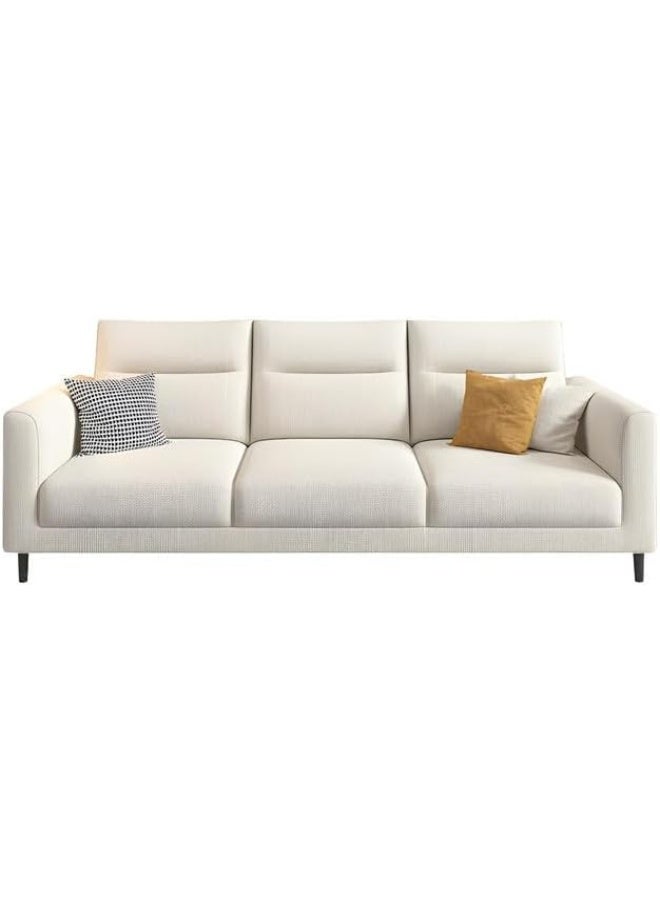 Zayn comforts Modern Cotton and Linen Sofa with Square Arm and Loose Back
