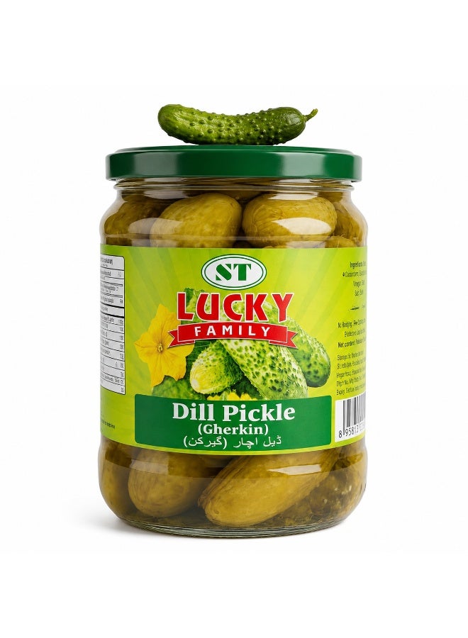 LUCKY FAMILY Dill Pickle Gherkin 680g - Image 1