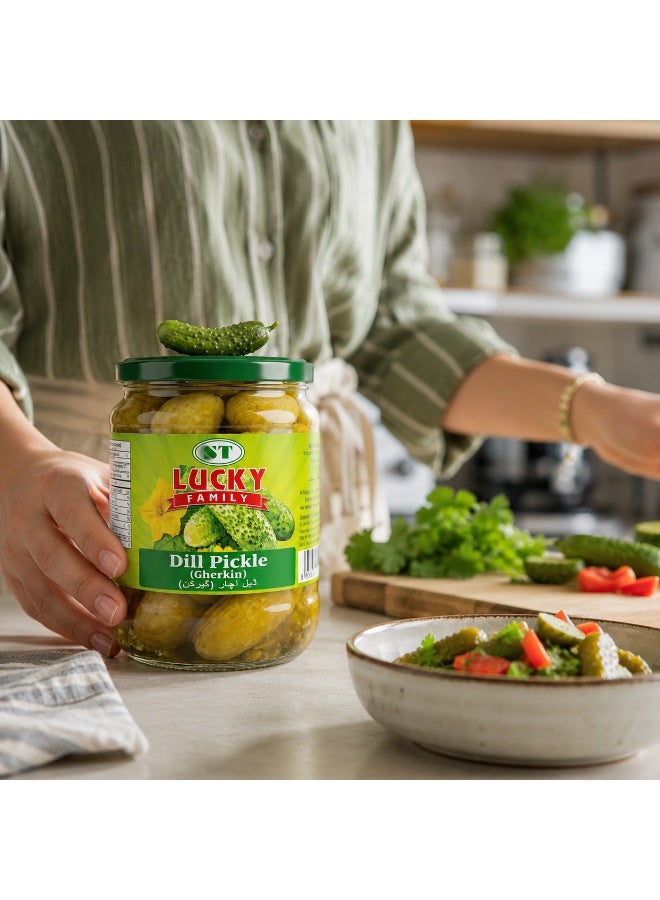 LUCKY FAMILY Dill Pickle Gherkin 680g - Image 4