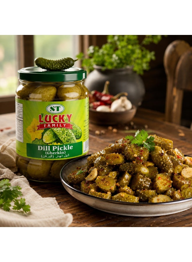 LUCKY FAMILY Dill Pickle Gherkin 680g - Image 3