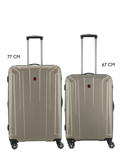 Wenger Destination 2 Piece 67+77cm Hardside Expandable Check-In Luggage Trolley Set Bronze - 612344-2