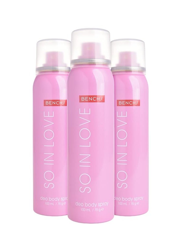بينش بخاخ الجسم بينك سو إن لاف ديو 100 مل 3 قطع