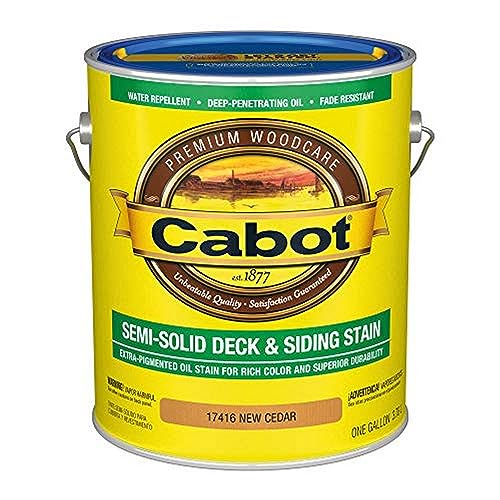 Cabot Semi-Solid Wood Stain + Sealer, Low VOC, New Cedar, Gallon - Image 1