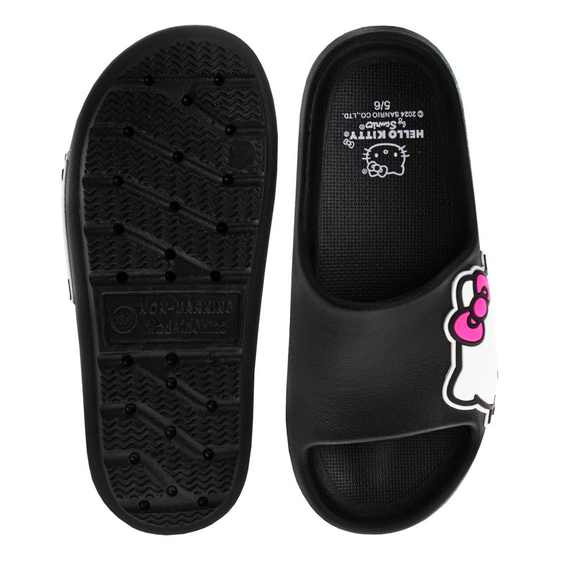 Josmo Sanrio Hello Kitty Slides Open Toe Sandals - Kids Girls Beach Water Pool Shoes - Black (sizes 13-1 Little Kid) - Image 4